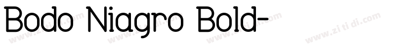 Bodo Niagro Bold字体转换